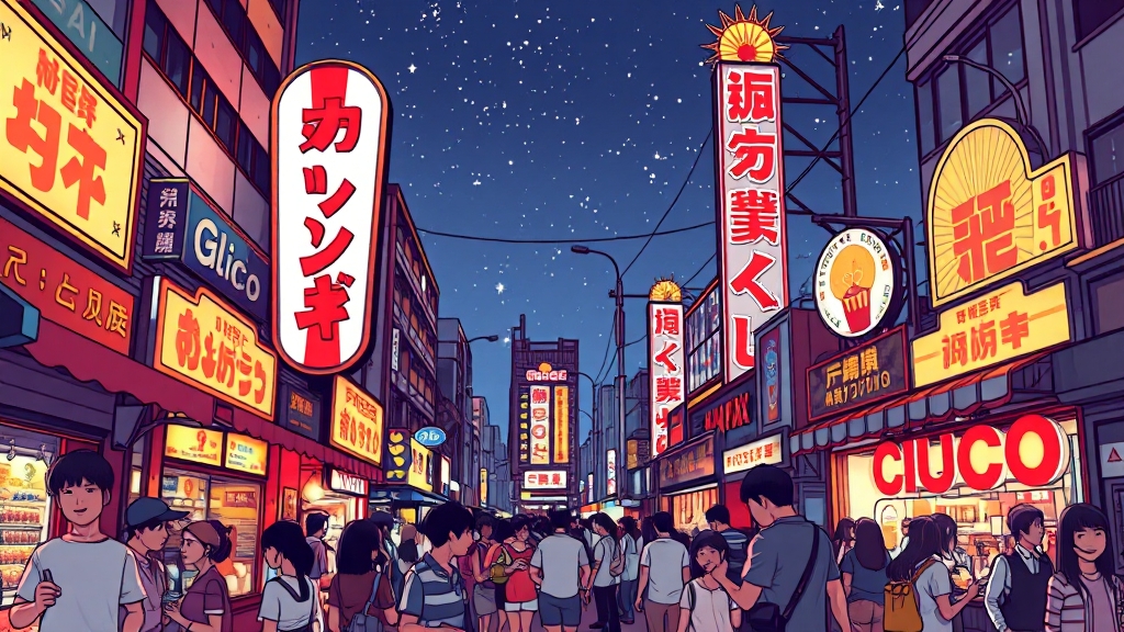 1일차: 도톤보리 정복 (cartoon 스타일)