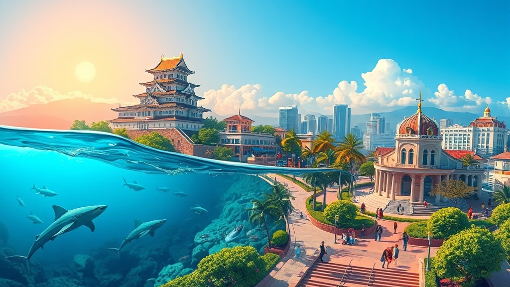오키나와, 어디를 가볼까? (illustration 스타일)
