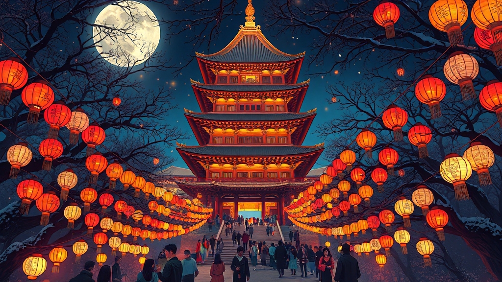 연등행사 사진 촬영 명소와 팁 (illustration 스타일)