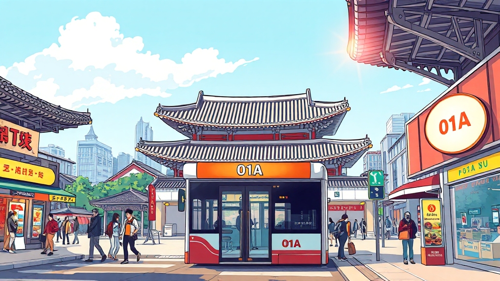 편리한 방문을 위한 교통 정보 (illustration 스타일)