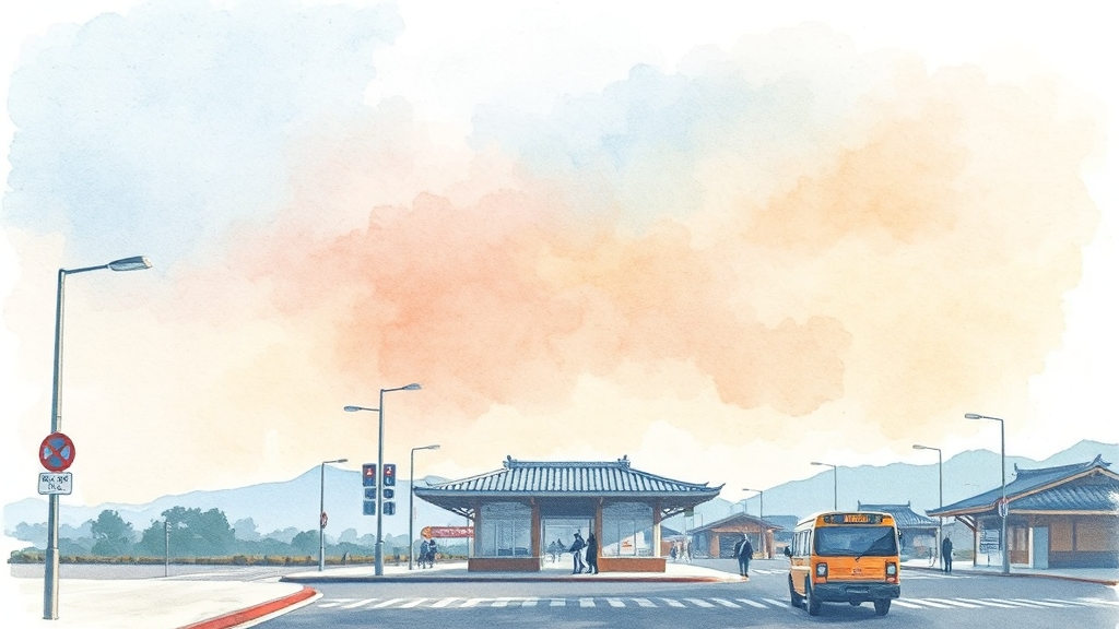 강릉역 주변 맛집 & 관광지 (watercolor 스타일)