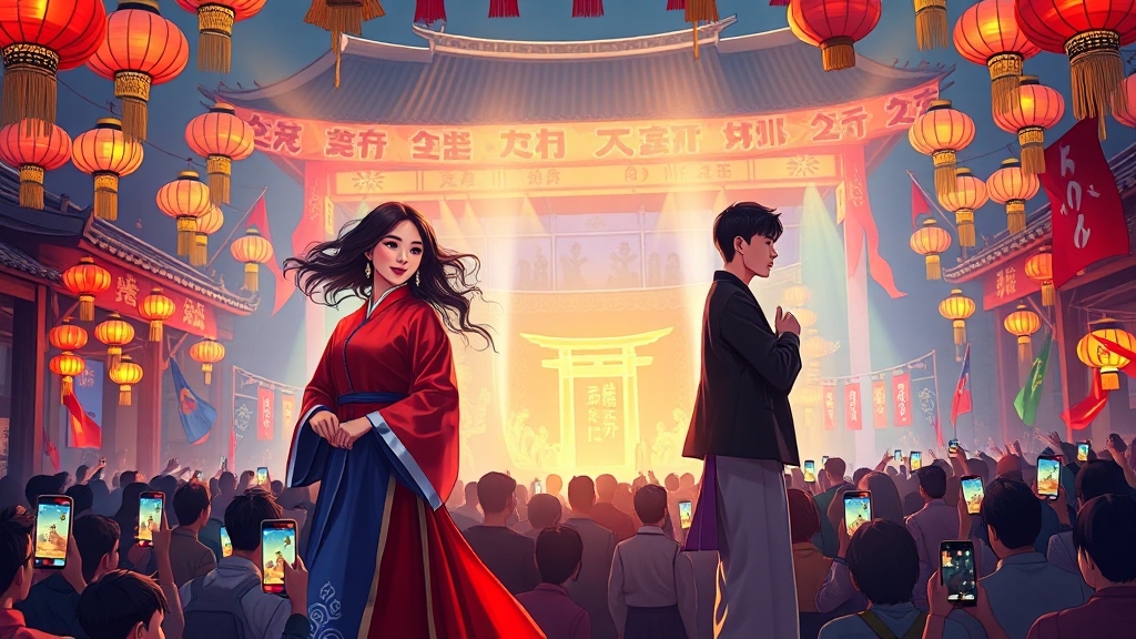 초대가수 라인업 공개 (illustration 스타일)