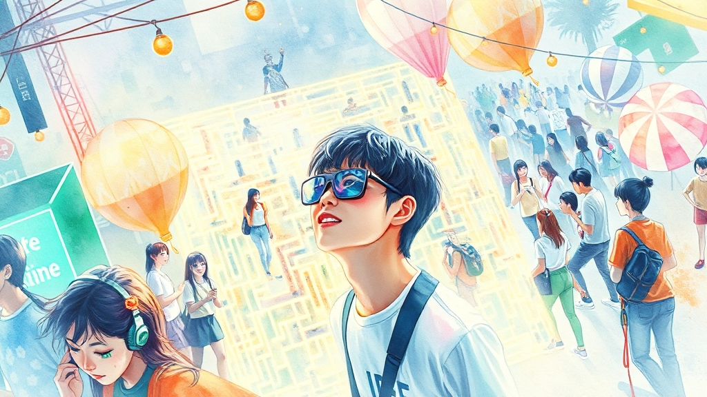 청소년을 위한 즐길 거리 (watercolor 스타일)