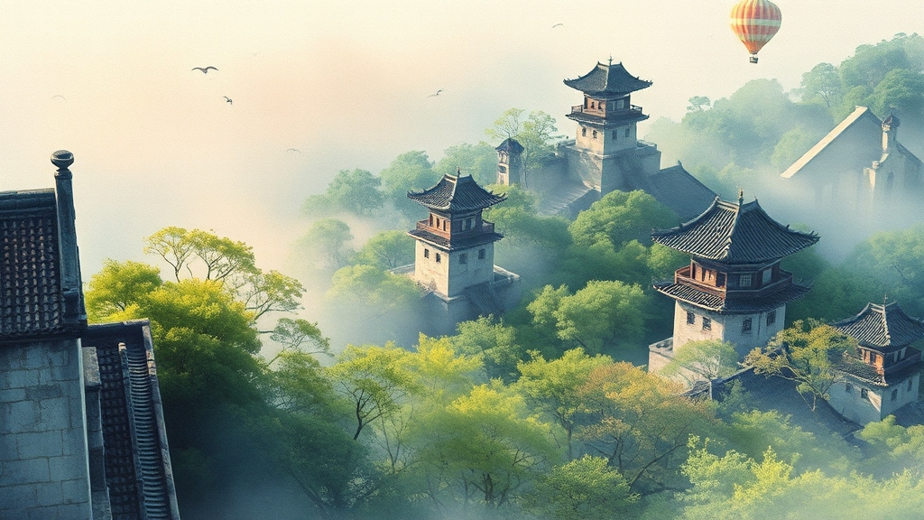 드라마 촬영 명소 (watercolor 스타일)