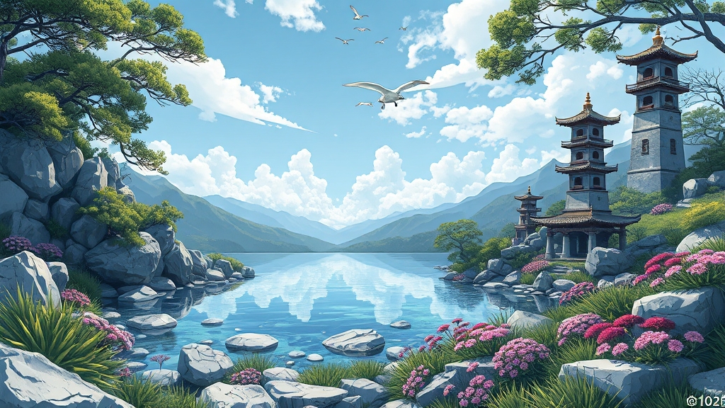 한라산 백록샘, 어떤 곳? (illustration 스타일)