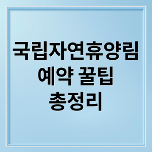 국립자연휴양림 예약부터 체험까지 완벽 가이드 thumbnail_1746764350260_lc52jyadeh