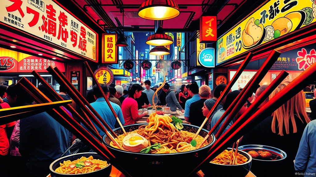 신사이바시 & 우메다 숨은 맛집 (popart 스타일)