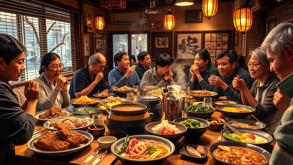 오사카 현지인 추천 로컬 맛집 (realistic 스타일)