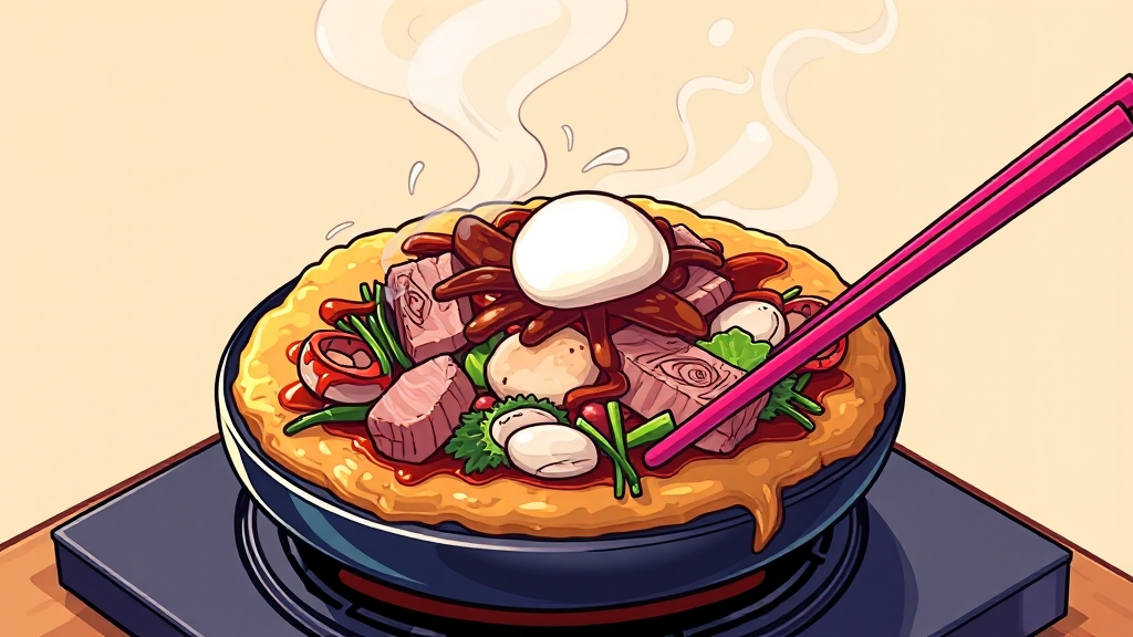 오코노미야끼의 특징 (cartoon 스타일)