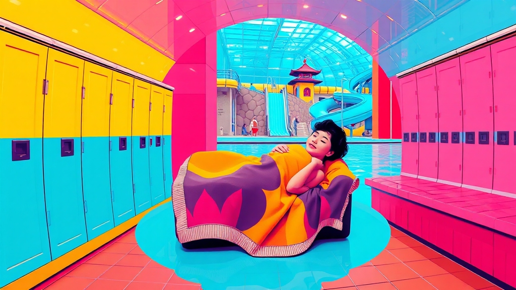 이용 시간 및 편의 시설 안내 (popart 스타일)