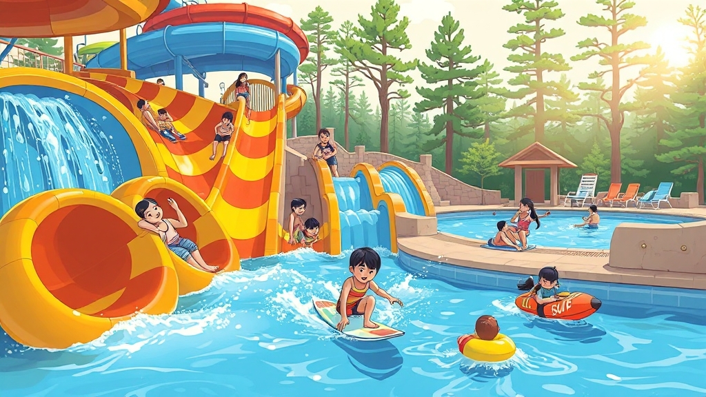 워터파크, 꼼꼼히 파헤쳐 보자! (cartoon 스타일)