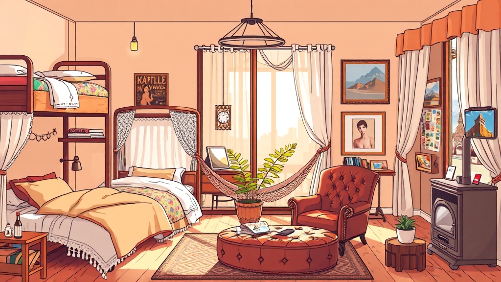 객실 정보 & 편의시설 (illustration 스타일)