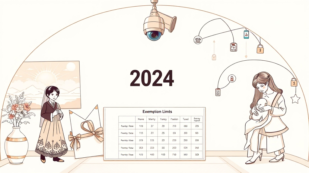 2024년 증여세 기준 (illustration 스타일)