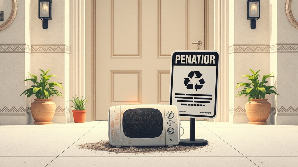 폐기 시 주의사항 (illustration 스타일)