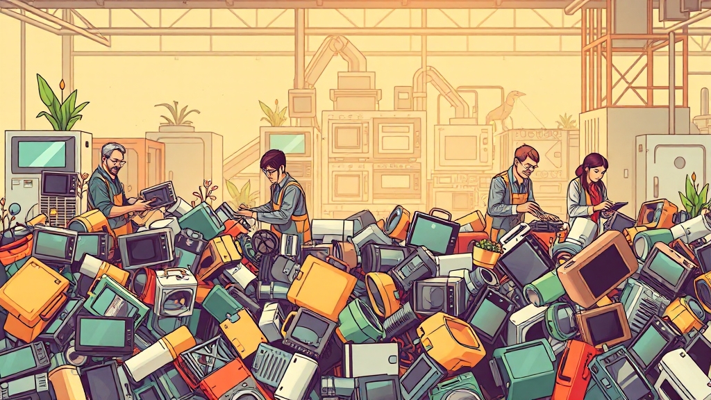 재활용 과정과 효과 (illustration 스타일)