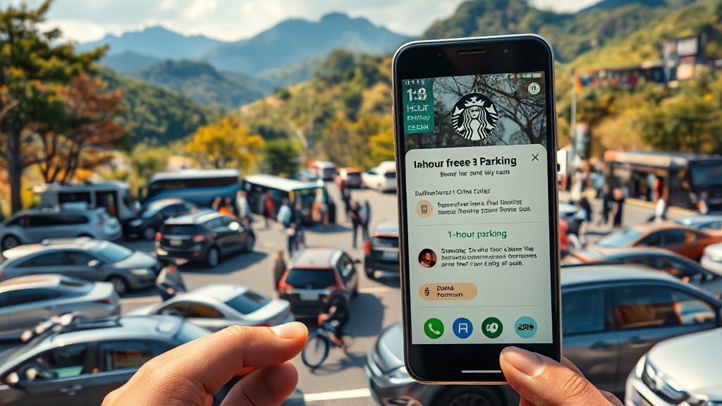 북한산점 주차 꿀팁 (realistic 스타일)