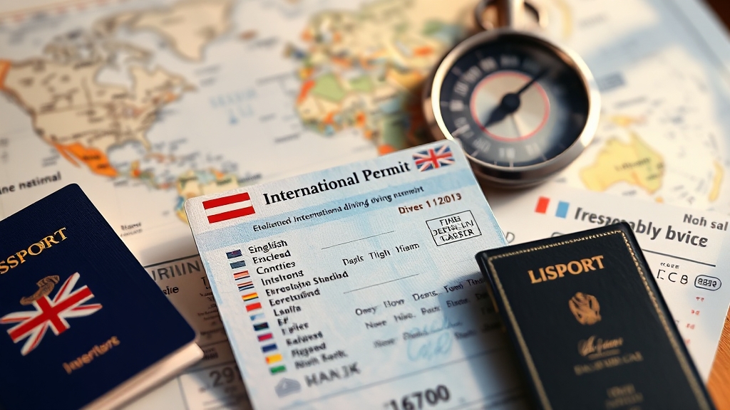 국제운전면허증 유효기간 & 사용 국가 (realistic 스타일)