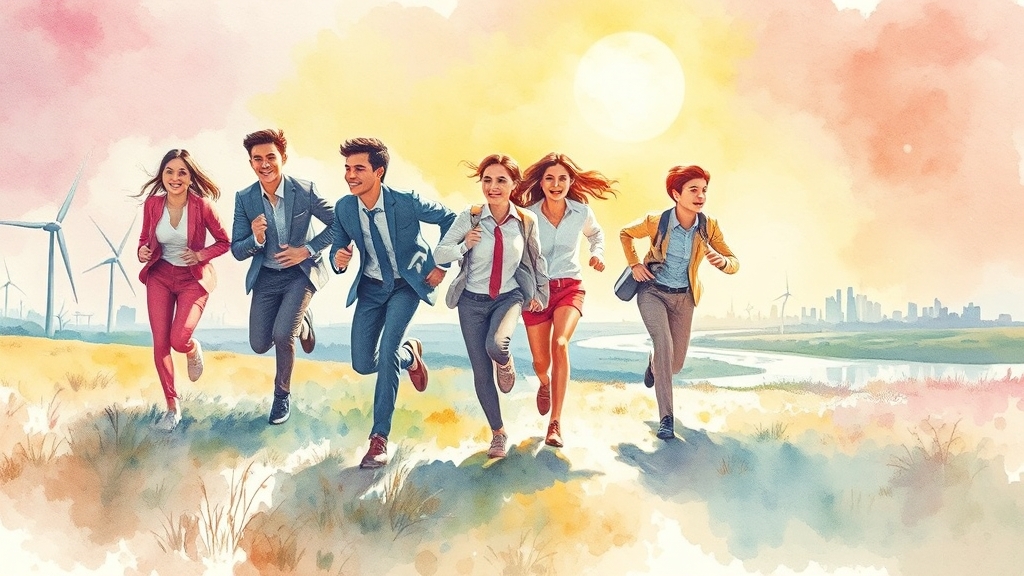 결론: 9급 공무원의 미래 (watercolor 스타일)