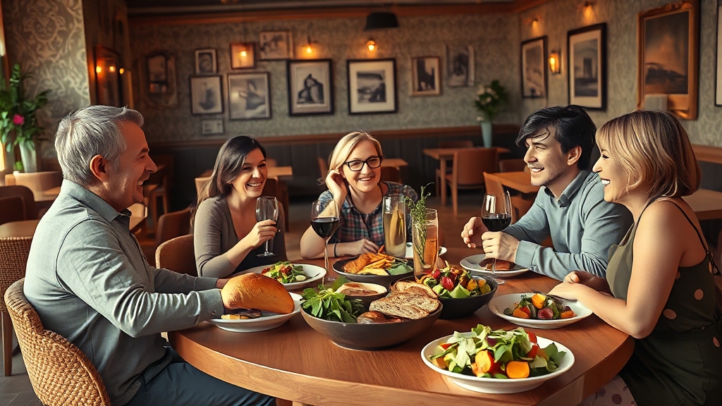 식당 분위기 & 서비스 (realistic 스타일)