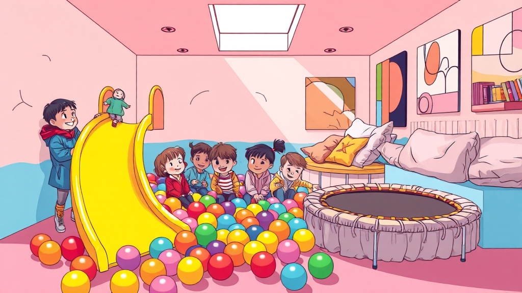 신나는 놀이 시설 둘러보기 (illustration 스타일)