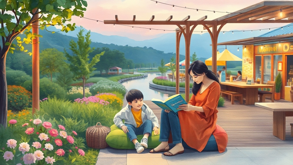 편의 시설 & 프로그램 활용법 (watercolor 스타일)