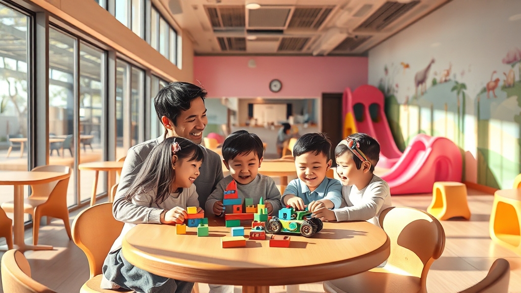 키즈카페 이용 시 주의사항 (realistic 스타일)