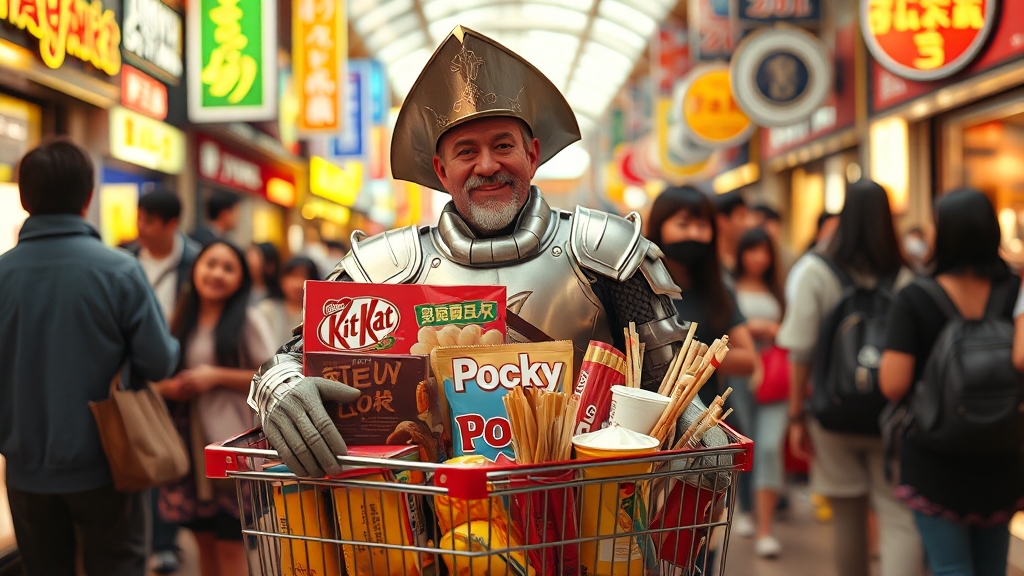 돈키호테 쇼핑 필수템: 먹거리 추천 (realistic 스타일)