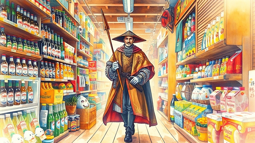 돈키호테 기념품 & 생활용품 (watercolor 스타일)