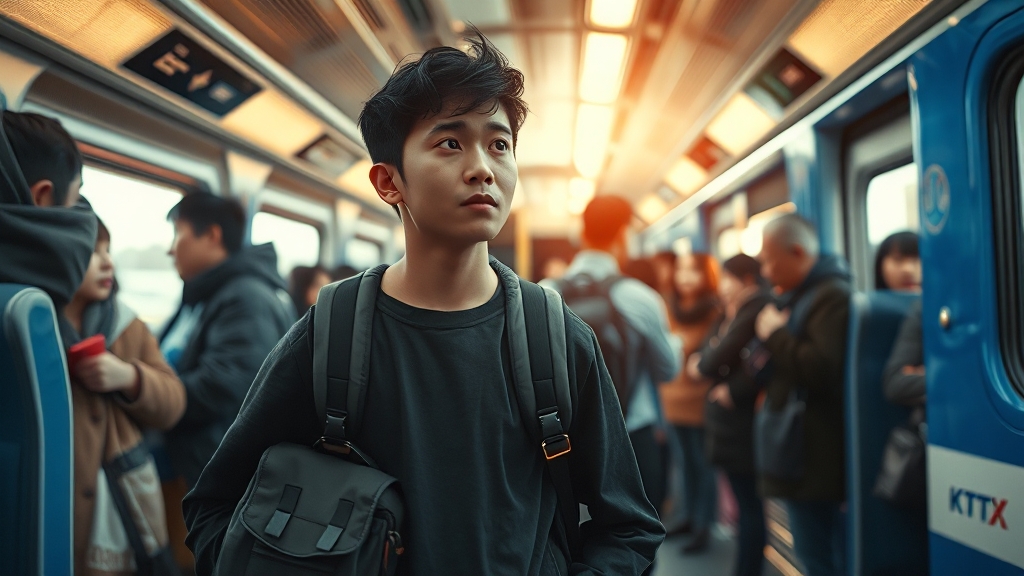 KTX 매진 시, 자유석 활용법 (realistic 스타일)