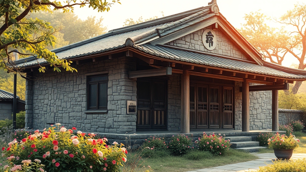 고택과 주변 환경 탐방 (realistic 스타일)