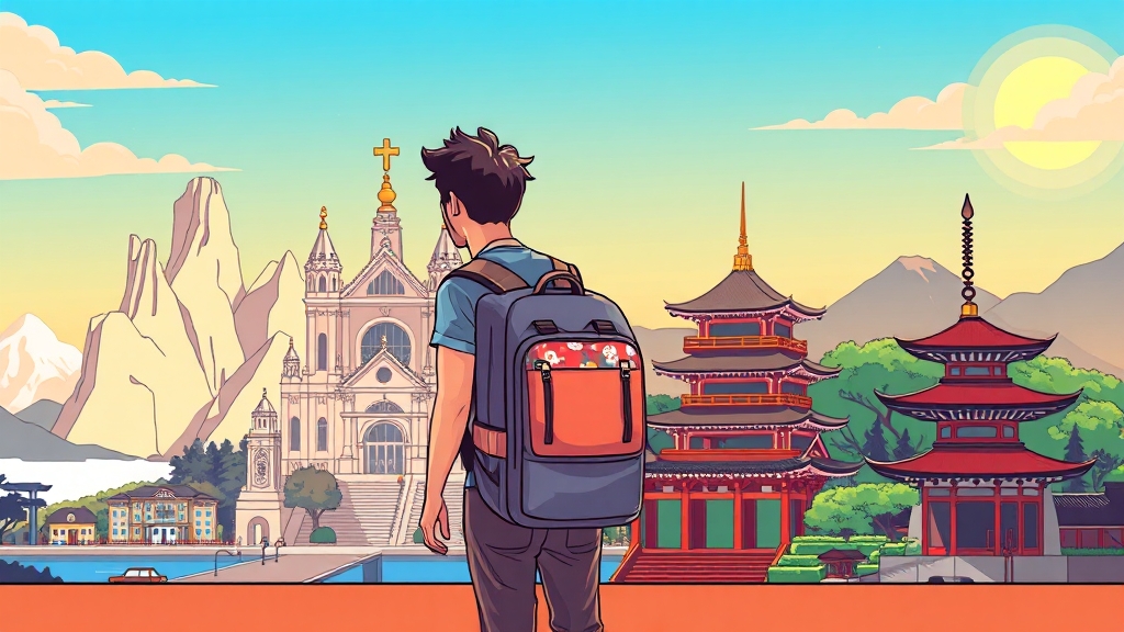 인기 여행지 TOP 5 (cartoon 스타일)