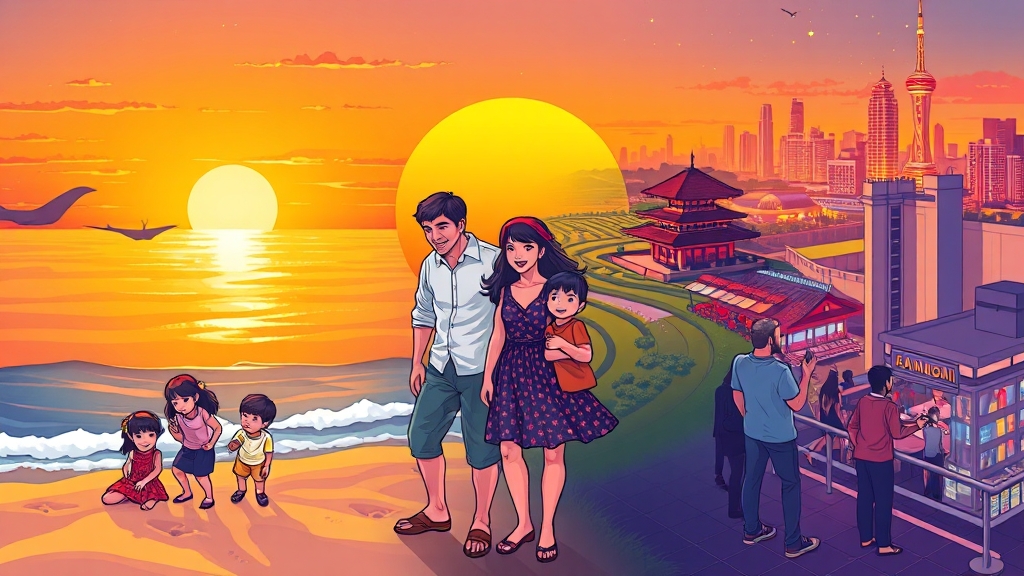 여행 유형별 추천 (illustration 스타일)