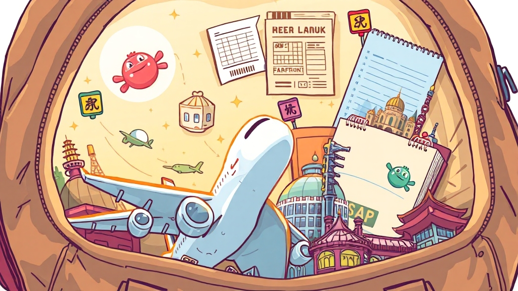 여행 경비 절약 팁 (cartoon 스타일)