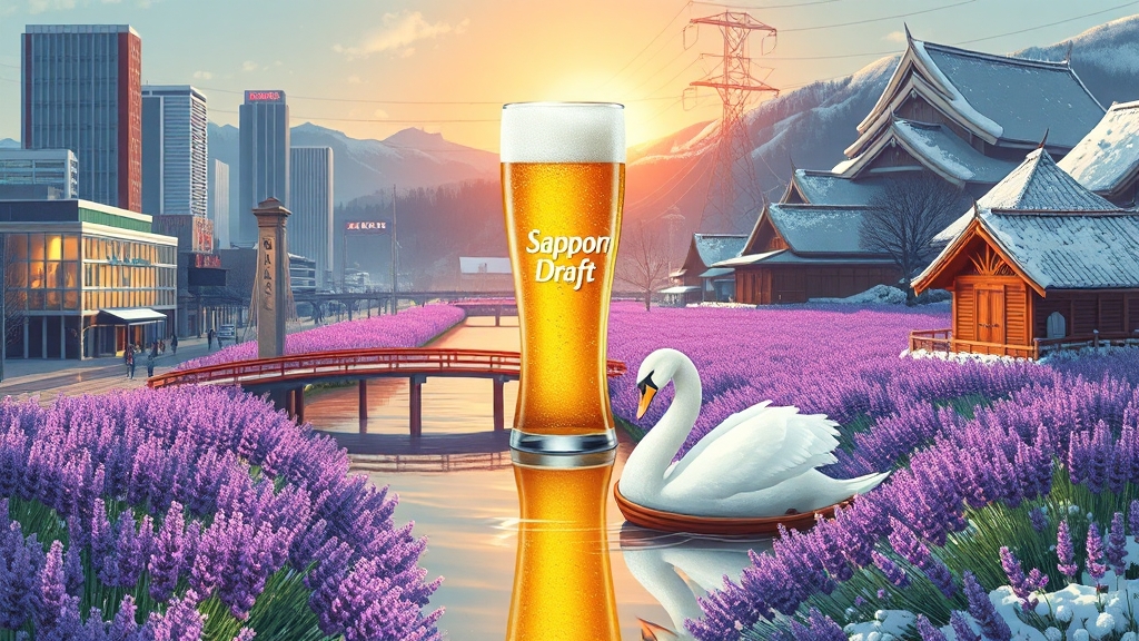 홋카이도 주요 여행 지역 (illustration 스타일)