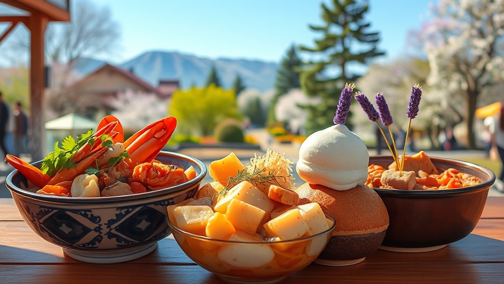 홋카이도 미식 여행 (realistic 스타일)