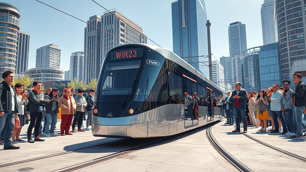 위례 트램 개통 시기 (realistic 스타일)