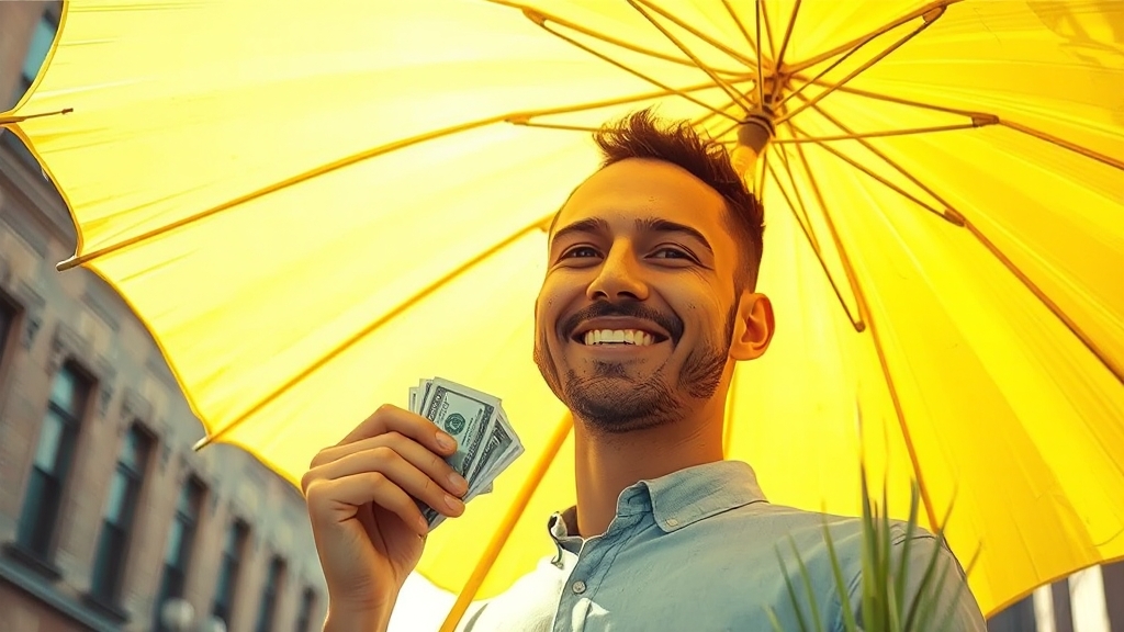 노란우산공제, 무엇일까요? (realistic 스타일)