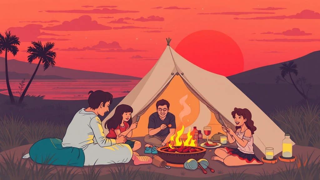 글램핑 숙소 파헤치기 (illustration 스타일)