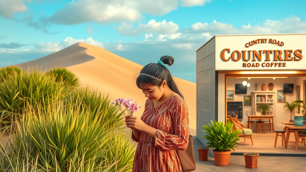 주변 관광 명소 탐방 (realistic 스타일)