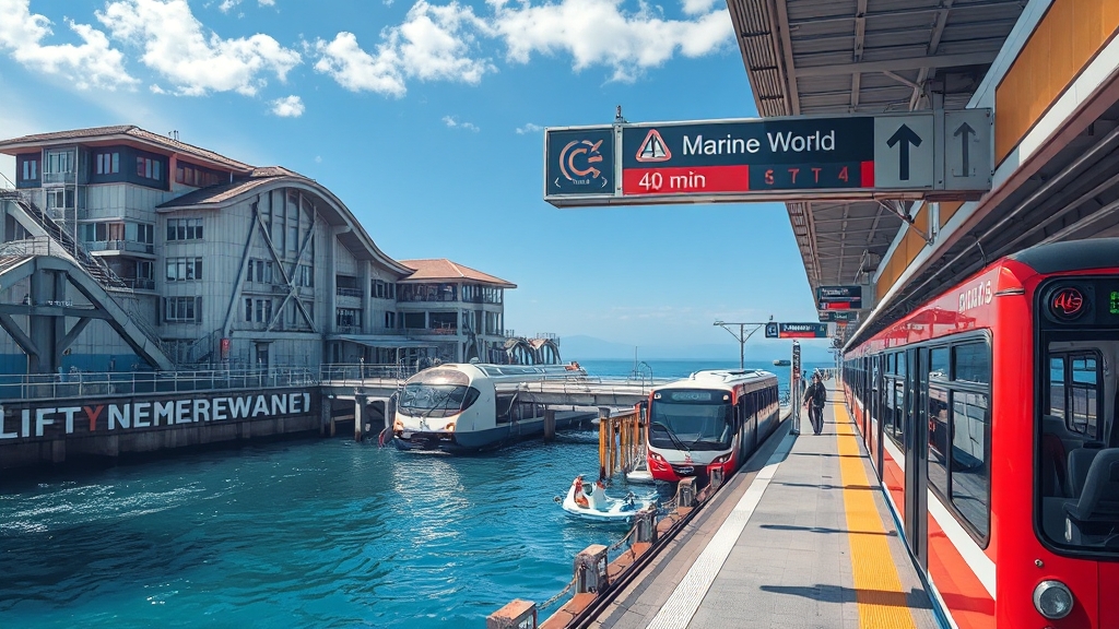 하카타역에서 마린월드 가는 법 (realistic 스타일)