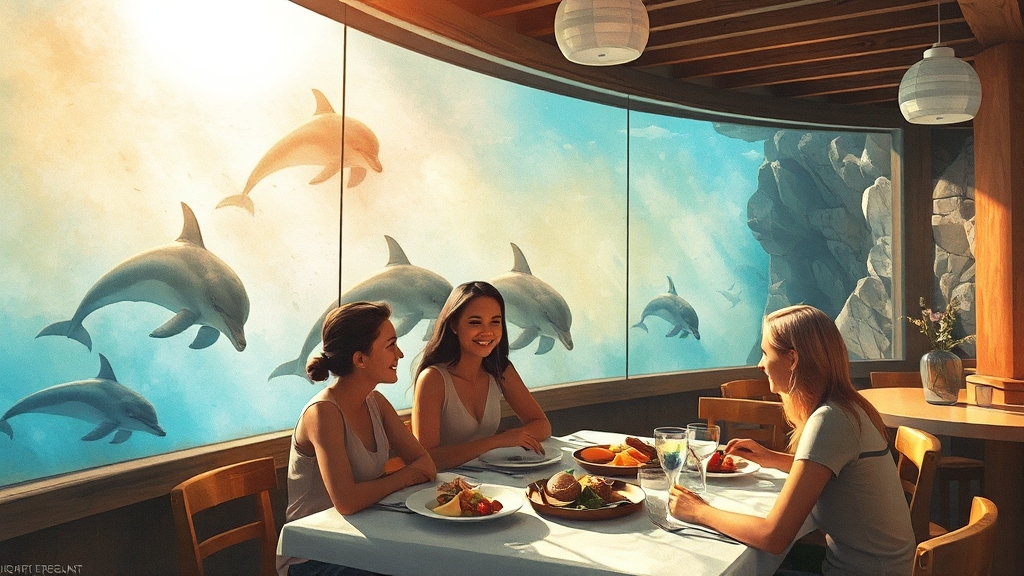 마린월드 꿀팁 대방출 (watercolor 스타일)