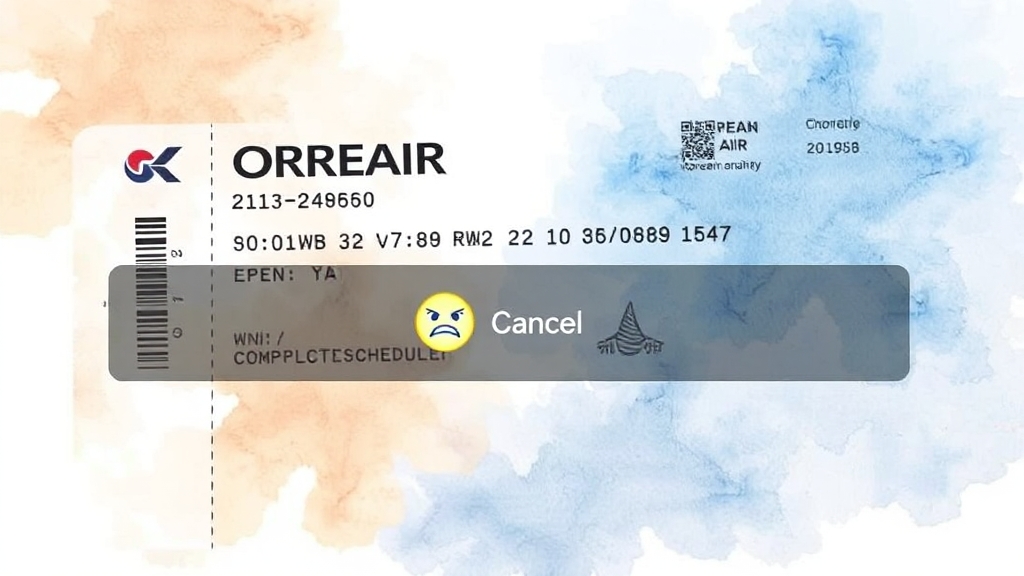 대한항공 예약 취소 (watercolor 스타일)