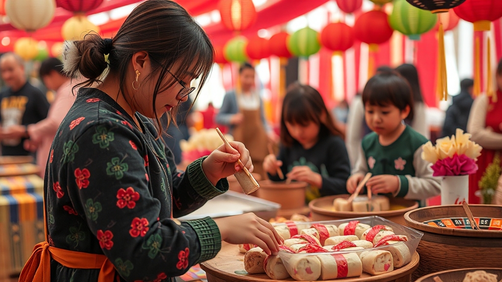 김밥축제 200% 즐기기 (realistic 스타일)