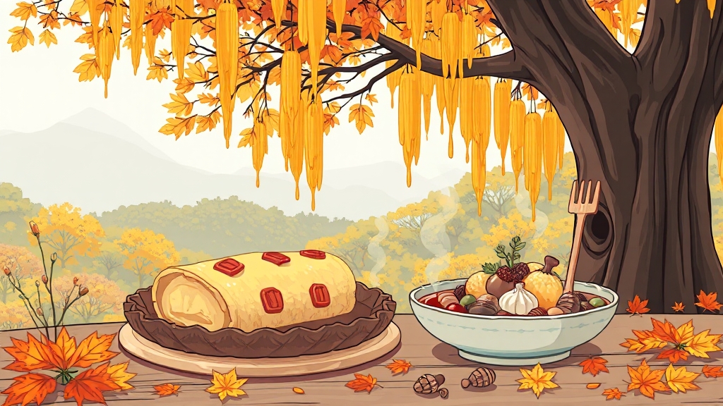 주변 편의시설 및 먹거리 (illustration 스타일)