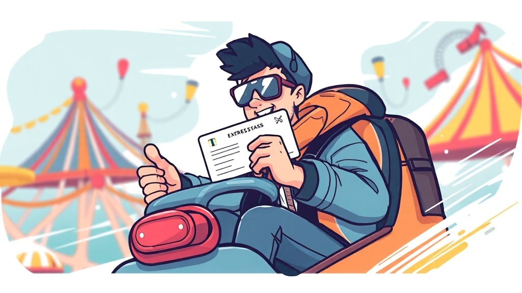 익스프레스 패스 활용 팁 (illustration 스타일)