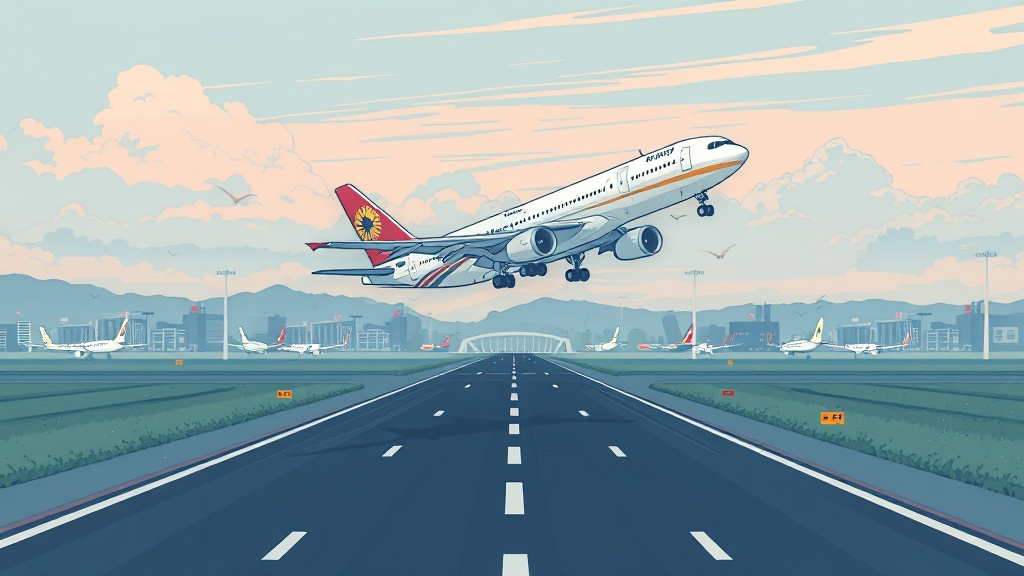 인천 출발 직항편 정보 (illustration 스타일)