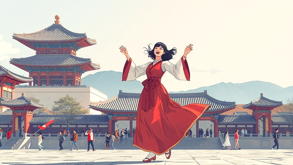 다양하고 복잡한 한국 문화 (illustration 스타일)