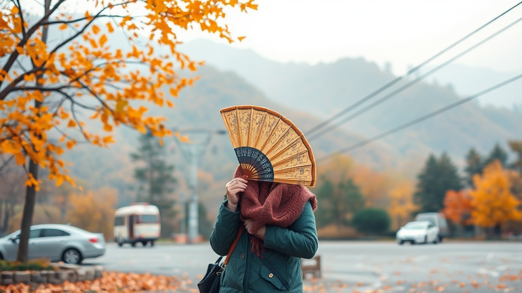 발왕산 가는 길 & 주차 완벽 안내 (watercolor 스타일)