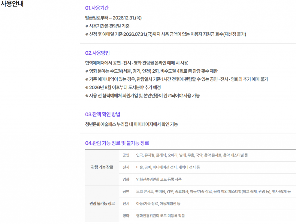 청년문화비 지원금 15만원 신청대상 및 기한, 3분 확인법 4