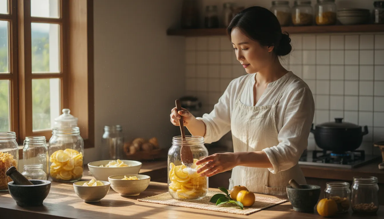 댕유자청 제작 및 보관 시 주의사항